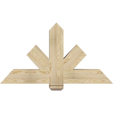 Ekena Millwork Kennewick Rough Sawn Timber Gable Bracket, Douglas Fir, 48"W x 26"H x 6"D x 6"F, 13/12 Pitch GBW048X26X0606KEN00RDF